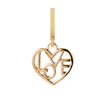 Christina Collect heart with love gold plated silver pendant 